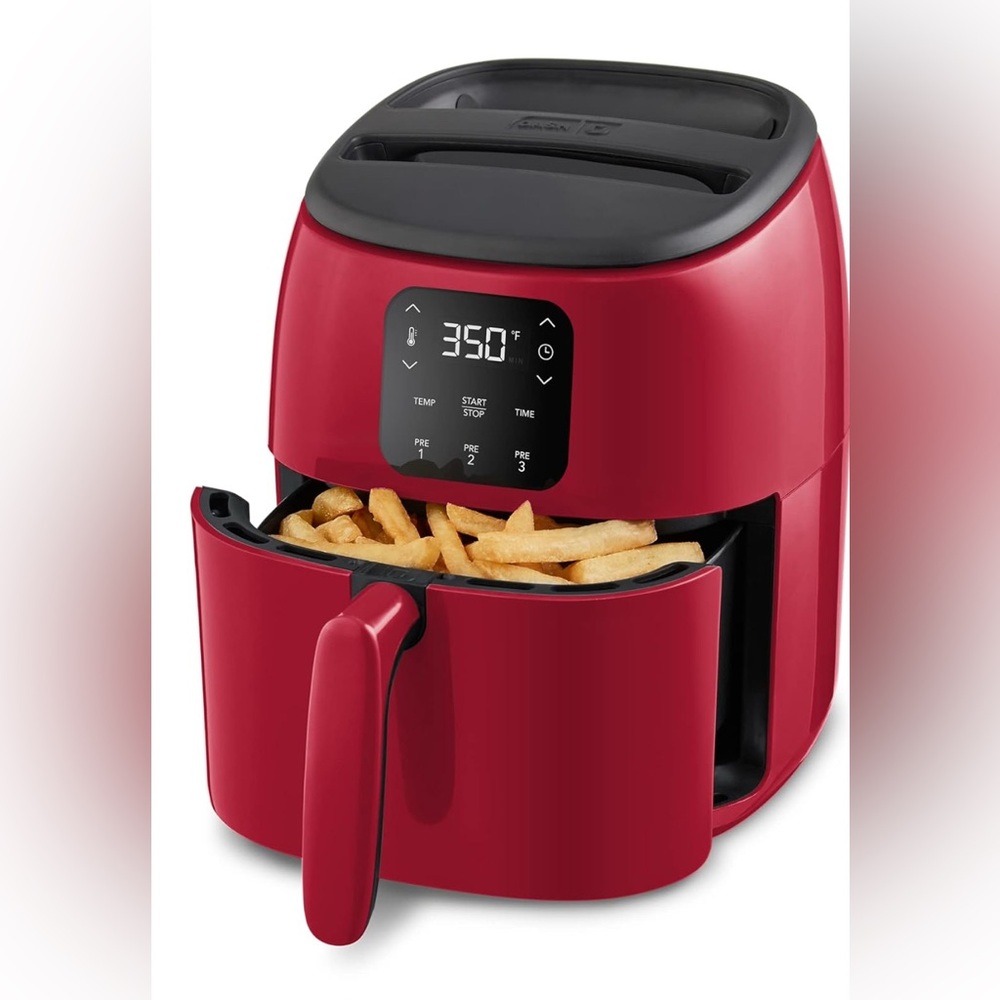 DASH RED Tasti-Crisp Electric Air Fryer Oven, 2.6 Qt. LIMITED EDITION